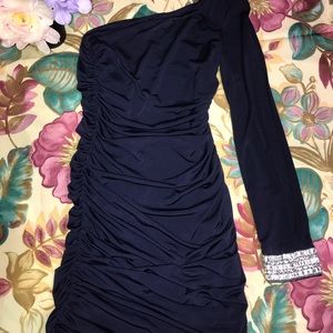 EVENING CLASSY BEADED CUFF DRESS